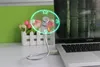 USB Gadgets Mini Led Fan Clock Display Flashing Time voor PC Notebook Power Bank Charger met ITH Drop Delivery Computers Networking Co OTUQF