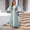 Vêtements ethniques Maroc Abaya Eid Femmes musulmanes Robe lâche Dubaï Turquie Arabe islamique Caftan Femme Vintage Style broderie Robe