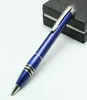 Écriture classique Supplies Metal Blue Ice Flower Crystal Top Top luxueux Pen avec des coups de manchette de numéro de série MOTIONS 4923180