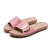 2024 Slippers Sandal Slides Женщины пляж Летний офис розовый серебряный розовый коричневый белый желтый черный сандал. Размер 36-42