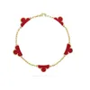 Выбор народов Основной браслет высокий цветочный женский красный натуральный браслет с обыкновенным Clleefly
