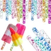 20100PCSSet Clear Acrylic Ice Cream Stick Färgglad matklass Choklad Lollipop Cube Holder Popsicle Kitchen Accessories 240508