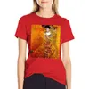 Polos femininos Lady in Gold: Gustav Klimt 1912 T-shirt de impressão de pintura de alta definição