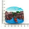 3PCSFRIDGE MAGNETEN Creatieve koelkastmagneet Souvenir Thailand 3D -stickers Bangkok Phuket -magneten voor de koelkasthars Crafts Decor