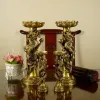 Les détenteurs restaurent l'ancien Bouddha Copper Candlestick Bandleder Ornement Candle Holder Temple Retro Supplies Dragon Candler Crafts Statue