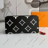 23SS Women Luxurys Projektanci Torby Długa portfel zippy torebka Solid kolorowy torba kwiatowa oryginalne skórzane palenie portfele podróży M6969 269Z