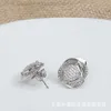 Designer David Yurma Ohrring Davids Square 11mm Set mit Zirkon -Imitation Diamond Button Fadensty