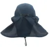 Outfly zomer zon hoed mannen vrouwen multifunctionele UV brede vissershoed vrouwen nekbescherming rijden jachthoed