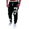Pantalon masculin pantalon hip-hop sport décontracté jogging jogging sweat-absorbing fashion imprimer de base streetwear noir blanc