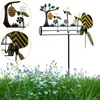 庭の飾り素敵な蜂の渦3D風力発電運動彫刻彫刻メタル風車おもちゃ芝生ピンホイール