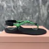 Designer sandaler tofflor flip-flops silder bomullsladd kristall toffel kvinnor sandale sommarstrand glider gummi ensam grön nylon corduroy flip flops remmar sandal
