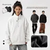 Hoodies masculins Y2K High Street Style Zipper Cotton Terry Hip-Hop Rap Plain All-Match Trend Pullover Shirthhirts