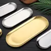 Plates Stainless Steel Dining Plate Gold Silver Dessert Nut Fruit Cake Tray Snack Dinner Steak Kitchen Accessories