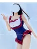 Dziewczyna dla kobiet japońska japońska śliczna pokojówka czysta pożądanie styl lolita jednoczęściowy strój kąpielowy letni nadmorski wiosenny kombinezon do kąpieli dla kobiet