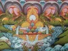 Tillbehör 36 "Tibet Tibetan broderad tyg Silk Buddhism Pu Yin Bodhisattva Tangka Thangka Mural Buddha Home Decor