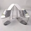 Rncksi 2024 Summer Sweet Flower Ultra High High Платформа прозрачная хрустальная свадебная обувь Увеличение обуви размером 34-46