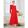 Roupas étnicas Moda elegante Mulheres maxi vestido de festa vermelha de noite dubai abaya peru kaftan eid djellaba islam jalabiya saudi árabe