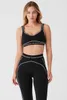 LO Workout Yoga Sets for Women 2 Piece High Waisted Seamless Leggings with Padded Stretchy Sports Bra Sets Gym Clothes