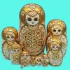 ミニチュア10pcs/set wood doll rossian nesting dolls伝統的なマトリオシュカ人形