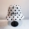 Polka Dot Bucket Hat Womens Mens Spot Skullcaps Designer Dots Lettres Pêcheurs Caps Place Sun Sun Hats Fashion Wide Brimd Brimd Topi Imprimé CAP