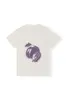 Дизайнеры футболка женская футболка персикового припечатка свободная экипаж шея с коротким рукавом повседневная футболка