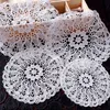 Round Hollow Lace er Plate Bowl Insulation Pad Napkin Embroidery Flower Placemat Mug Dining Coffee Table Cup Mat Home Decor 240430