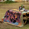 Одеяла оставляет цветочные одеяла для постельного белья хлопка одеяла Творческие интересные открытые кемпинги для пикника эстетическое одеяло