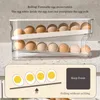 Küche Aufbewahrung Transparenter Eierspender für Eierkühlschrankbehälter organisiert