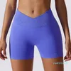 Femmes LL Yoga Shorts Tenues Lu High Waist Sportswear Exercice avec des poches portez des pantalons courts Girls Running Elastic Empêcher la garde-robe Culotte