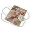 Elegant White Floral Pearl Waist Chain Belt For Women - Decorative Accessory For Skirts And Sweaters Gift