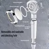 Bathroom Shower Heads High Pressure Shower Head Water Saving 3 Modes Shower Heads Adjustable One-Key Stop Water Massage Sprayer Bathroom Accessories