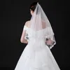 Свадебные завесы корейская простая белая короткая абзаца мори бабочка с водой