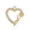 5pcslot zinc alliage coeur amour charmes couronne rose verrouillage croix croix bracelet collier pendentif pour femme bijoux 240507
