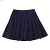 Röcke Kinder Tennis Skorts für Mädchen Feste Farbe elastischer Hochtülenschule Uniform Minirock mit Shorts Chilldren Faltenröcke Y240508