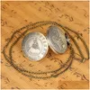 Pocket Watches Bronze Recuerde la historia Veterano de los Estados Unidos Menores Mujeres Analógico de cuarzo con collar de collar Fl Hunter Drop del Otqkr