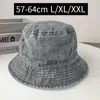 Fashion Big Head Plus Size Bucket Hat for Men Pure Cotton Panama Fisherman Hat Korean Man Women Bob 60cm 64cm Sun Hat Wholesale 240428