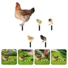 Décorations de jardin 5 PCS Card de poulet accessoires Accessoires Accessoires Extérieur décor extérieur pour pieu en acrylique