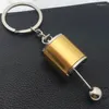 Keychins Cambio de cambios Keychain Mini Turbo TurboCharger Cor Styling Gear Gear Gearbox Pastel de barra colgante
