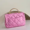 Mirror Quality Flap Bag With Top Handle 20CM Lambskin Shoulder Bag Designer Woman Designer Bag Handbag High Quality With Box C450
