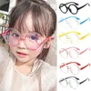 Solglasögon anti Blue Light LDREN GLASSES ROUND BOY GIRL GUEGLASS Frame Optical Eyewear Ultralight Eye Protection Computer Goggles H240508