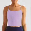 Roupa íntima ativa suspensa de cor sólida prega feminino sutiã de fitness tights sexy ioga colete ginásio esportes top tank Fe empurre a beleza de volta com o baú d240508