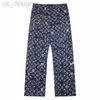 Designer men's jeans wide leg jeans wholesale high waisted jeans with elastic waist summer sweat suit set spain tracksuits