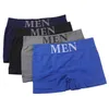 Sous-pants 4pcs / lot pour hommes Patties Boîtres de sous-vêtements Boîtres Boîtres Boxer Solide Solide Shorts confortables Male Black Blue sous-vêtements Y240507L4FU
