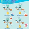 Bath Toys Bath Toys Baby Water Game Faucet Dusch Rubber Duck Waterwheel Dabling Water Spray Set For Kids Animals Badrum Summer Toys D240507