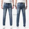 Heren jeans ontwerper 24 lente/zomer nieuw borduurwerk high -end grote koe slanke fit rechte mouw elastische lange broek bedrukte trendy stijl