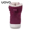 Boots 2024 Uovo Arrivée Kids Snow Winter Fashion Enfants Chaussures filles chaudes avec une doublure en peluche # 30-37