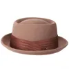 Boinas masculinas masculinas Torta de porco triturável Fedora Chapé