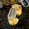 Gold Watch Women Fashion Bracelet Watch Dial Square Strap Strap Ladies Casual Quartz Clock Ladies Wristwatch