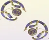 Boucles de bracelet de bracelet de fortune en or de jade violet