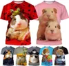 Men039S TSHIRTS Summer Fashion Animals 3D Printing Cute Guinea Pig Pattern Men39s Women39s Children39s Breattable LIG7845201